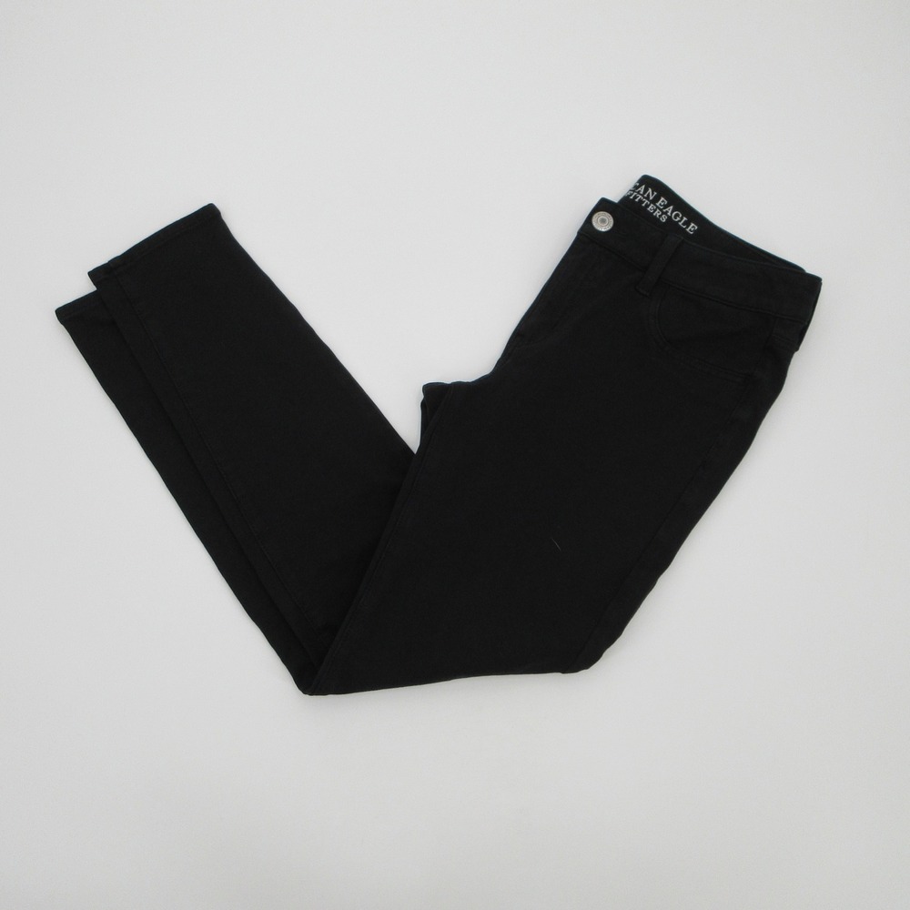American Eagle Super Stretch Skinny Jeans Black Womens Size 10 Regular